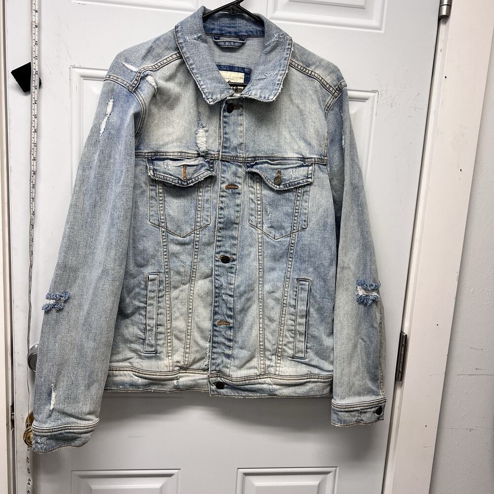 Hollister Jean Jacket Size XL Stone Washed Vintage Outerwear Y2K NOC3839